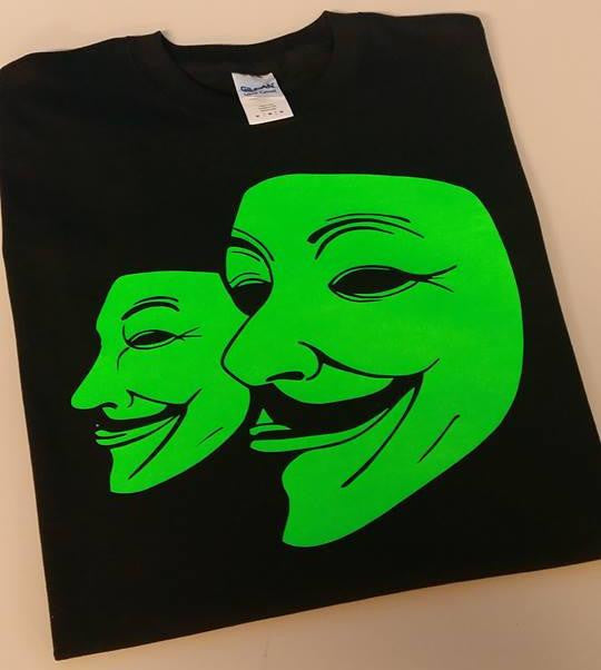 Anonymous Green Masks Guy Fawkes T-shirt