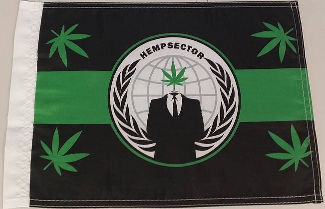 Anonymous Hempsector Weed Leaf 15x12" Mini Flag