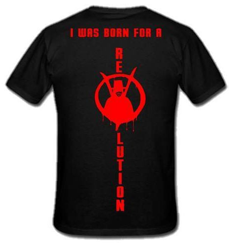 Anonymous Was Born For Revolution Red T-shirt | Blasted Rat
