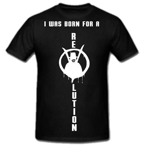 Anonymous Was Born For Revolution White T-shirt | Blasted Rat