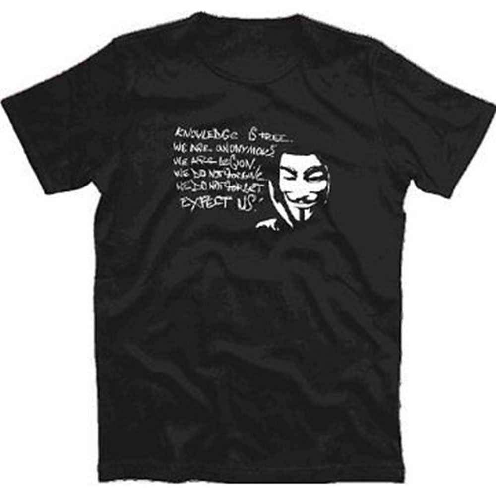Anonymous Knowledge Is Free White Text T-shirt | Blasted Rat