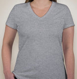 Anonymous Ladies V-Neck T-shirt With Any Design From The Shop Athletic Heather