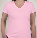 Anonymous Ladies V-Neck T-shirt With Any Design From The Shop Classic Pink