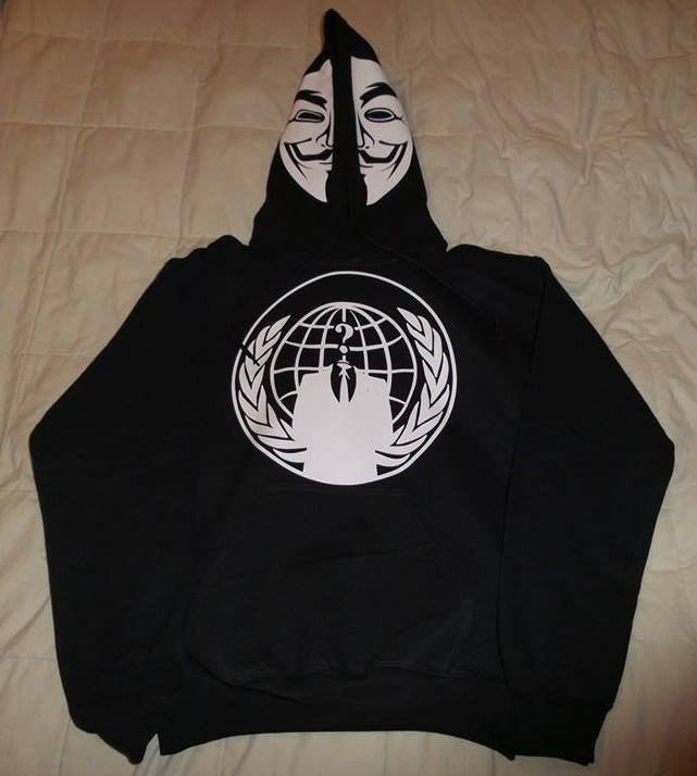 Anonymous Mask with Crest Hoodie