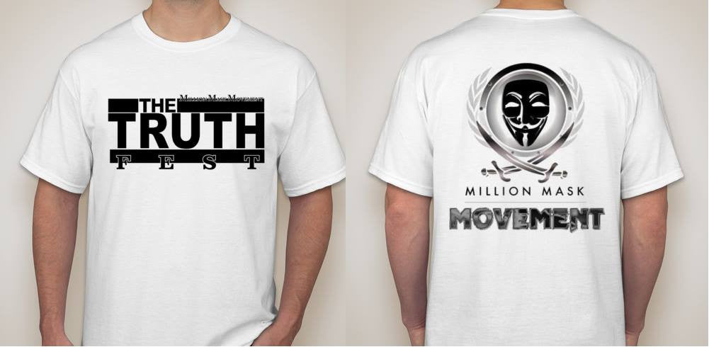 Anonymous Million Mask Movement Truth Fest T-shirt | Blasted Rat