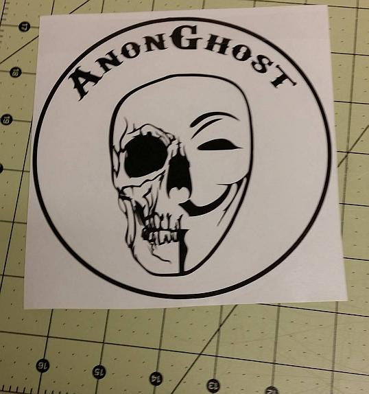 Anonymous Operation GhostSec Skull AnonGhost | Die Cut Vinyl Sticker Decal