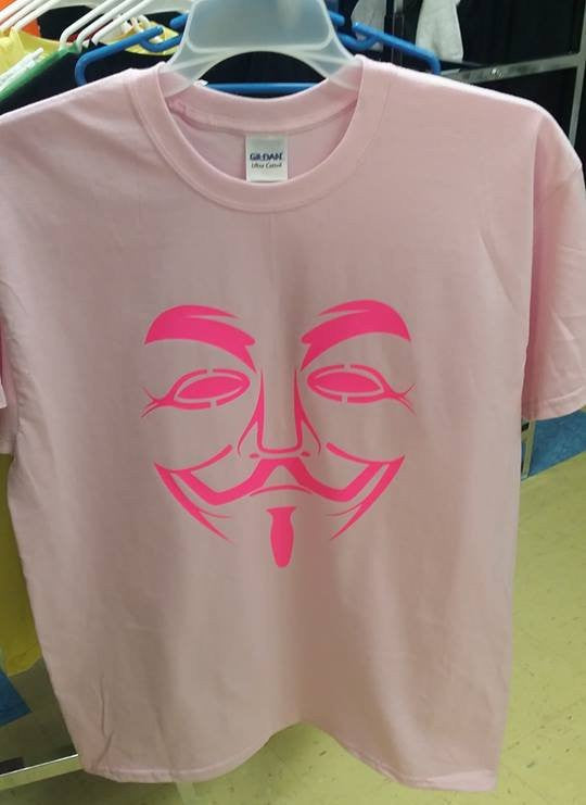 Anonymous Pink Art Guy Fawkes T-shirt