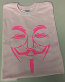 Anonymous Pink Art Guy Fawkes T-shirt