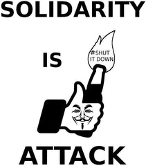 #ShutItDown Anonymous Solidarity Is Attack Facebook Molotov Like | Die Cut Vinyl Sticker Decal