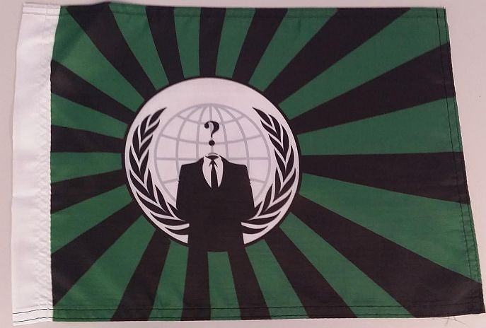 Anonymous Sunburst Crest 15x12" Mini Flag