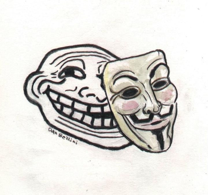 Anonymous Trollface Meme | Dan Bellini Occupy Art Print | Blasted Rat