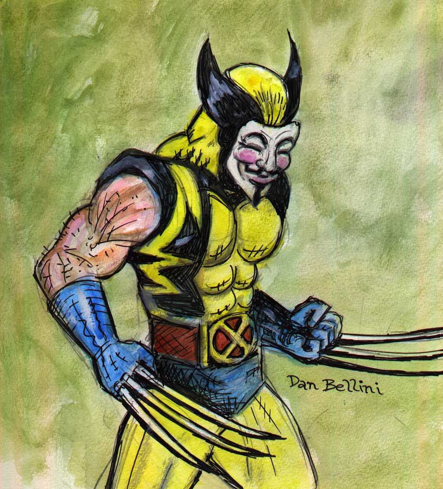 Anonymous Wolverine | Dan Bellini Occupy Art Print | Blasted Rat