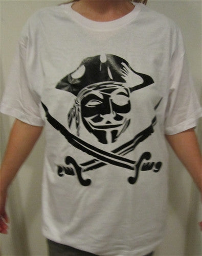 Anonymous Pirate T-shirt | Black Image | Blasted Rat