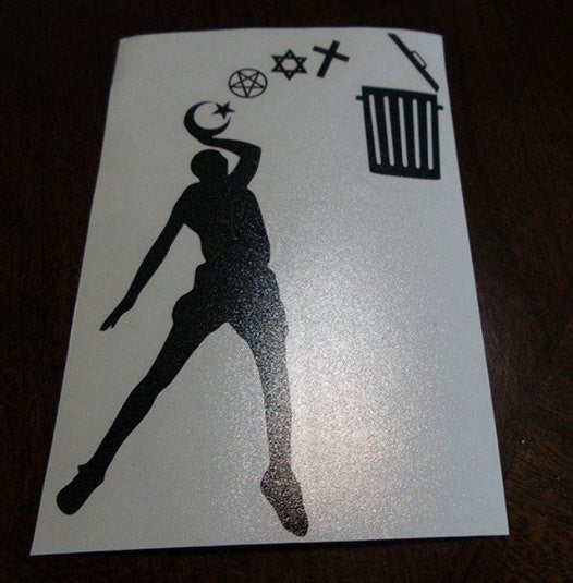 Atheist Baller  |  Die Cut Vinyl Sticker Decal | Blasted Rat