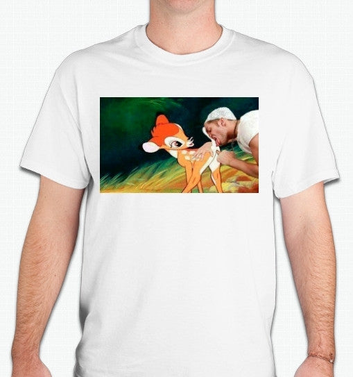 Bambi Licker Cartoon Meme Adult Joke T-shirt | Blasted Rat