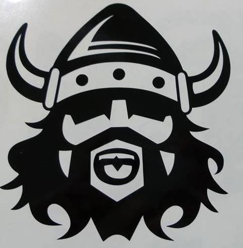 Bearded Viking In Helmet |  Die Cut Vinyl Sticker Decal