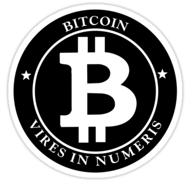 Bitcoin Vires In Numeris Logo | Die Cut Vinyl Sticker Decal | Blasted Rat