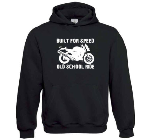 Built For Speed Old School Ride Biker Motorcycle Hoodie