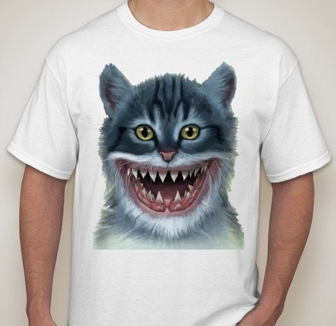 Cat With Shark Smile #Caturday T-shirt | Blasted Rat