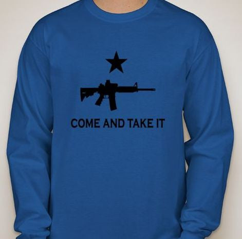 Come And Take It AR15 Long Sleeve T-shirt | Blasted Rat