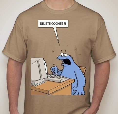 Cookie Monster Delete Cookies T-shirt | Blasted Rat