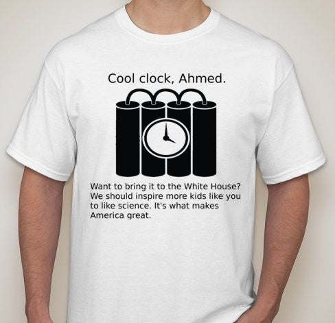 #StandWithAhmed Ahmed Clock Obama Tweet Quote Joke T-shirt | Blasted Rat