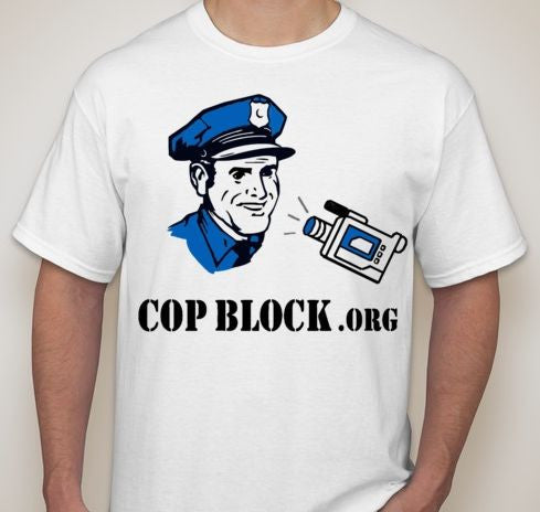 CopBlock.org Blue Cop Camera T-shirt