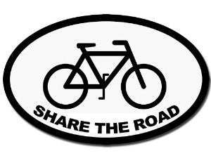 Share The Road Bike Logo | Die Cut Vinyl Sticker Decal Sticker | Blasted Rat