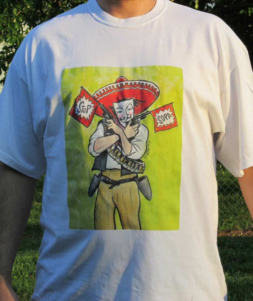 Anonymous Bandito T-shirt | Dan Bellini Occupy Art | Blasted Rat