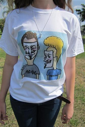 Anonymous Beavis & Butthead T-shirt | Dan Bellini Occupy Art | Blasted Rat