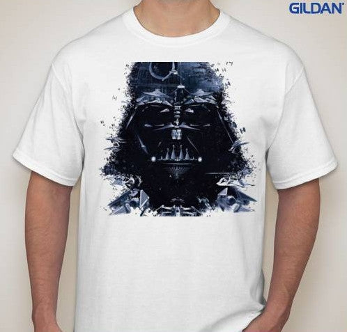 Darth Vader Death Star Tie Fighter Destroyer X-Wing Star Wars Montage T-shirt