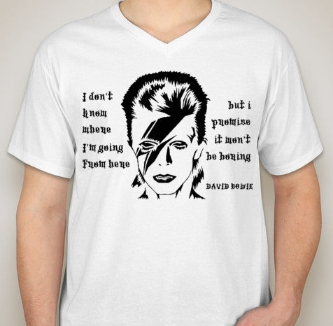 David Bowie RIP I Dont Know Where Im Going From Here V-Neck T-shirt