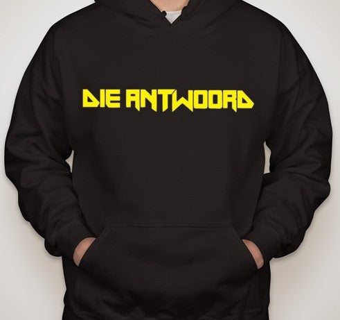 Die Antwoord Yellow Text Hoodie | Blasted Rat