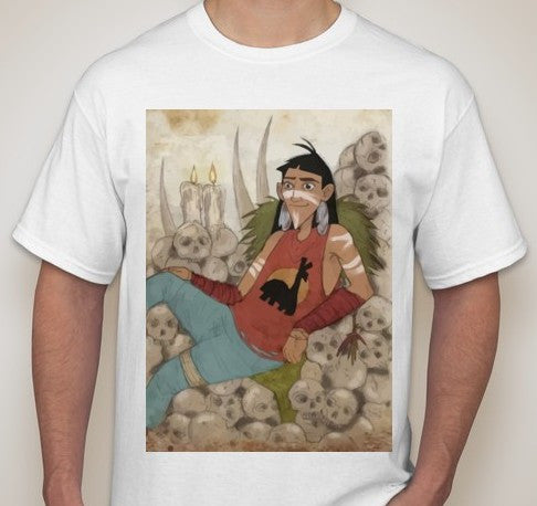 Disney Prince Arjun on Skull Throne T-shirt | Blasted Rat