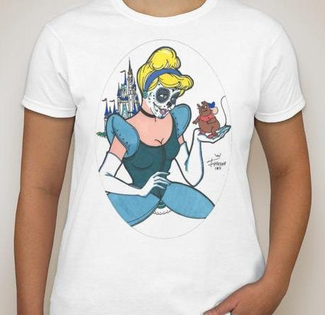 Day of the Dead | Disney Princess Cinderella T-shirt | Blasted Rat