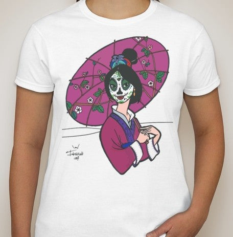 Day of the Dead | Disney Princess Mulan T-shirt | Blasted Rat