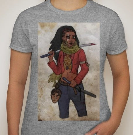 Disney Princess Tiana With Katana Women T-shirt | Blasted Rat