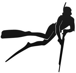 Diver wih speargun - Die Cut Vinyl Sticker Decal