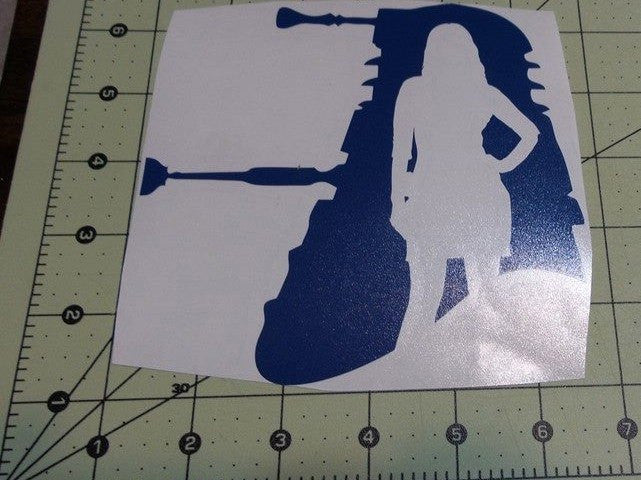 Doctor Who Dalek & Clara | Die Cut Vinyl Sticker Decal