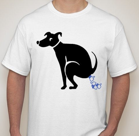 Dog Shitting Facebook Likes T-shirt | Blasted Rat