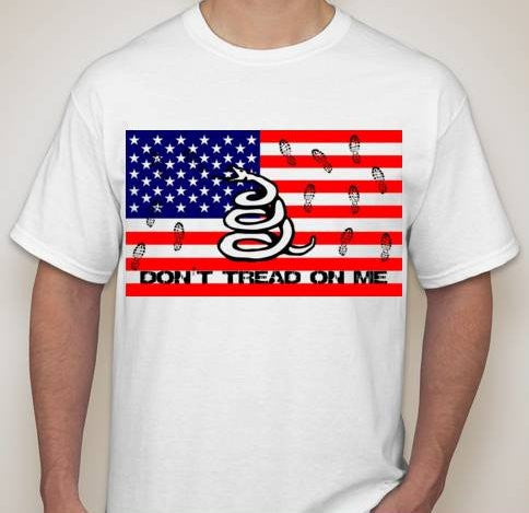 Don't Tread On Me USA Flag T-shirt | Blasted Rat