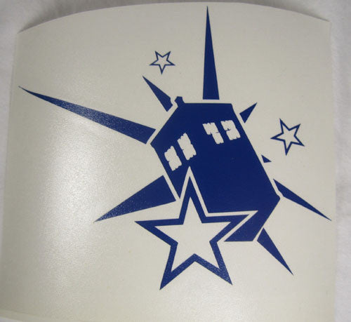 Doctor Who Tardis Exploding Star  | Die Cut Vinyl Sticker Decal | Blasted Rat