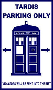 Doctor Who Tardis Parking Only | Die Cut Vinyl Sticker Decal | Blasted Rat