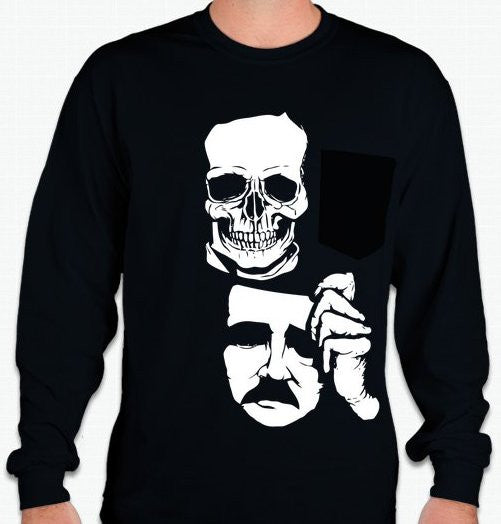 Edgar Allan Poe Long Sleeve T-shirt  | Blasted Rat 