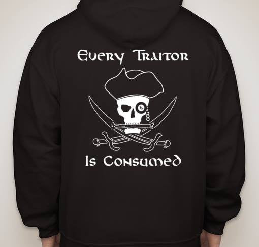 The Corpse Consumer Every Traitor Is Consumed Pirate Hoodie 2 sided