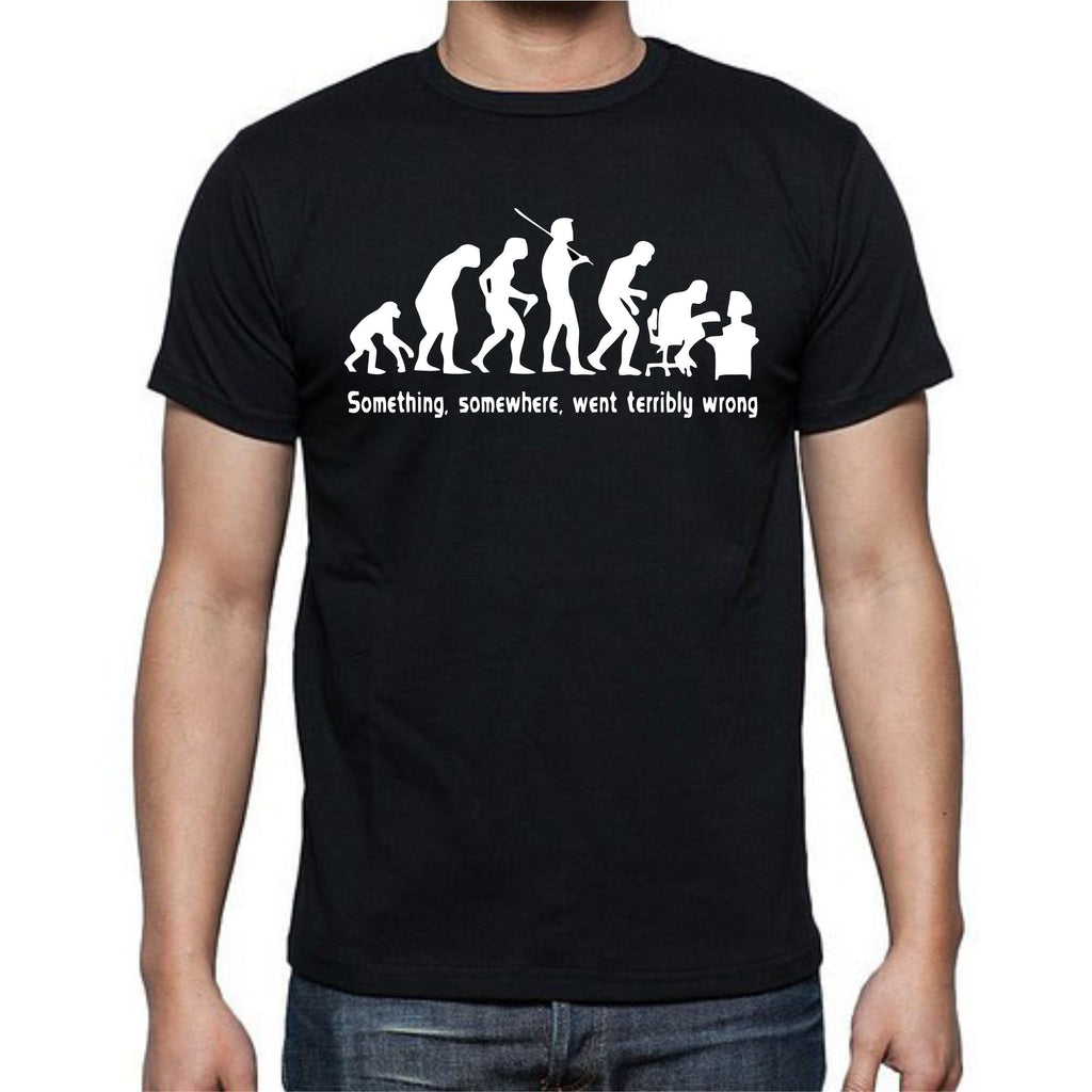 Evolution Something Went Wrong Computer T-Shirt