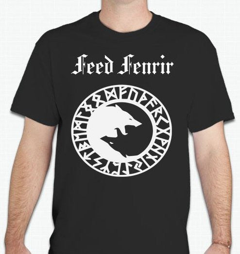 Viking Feed Fenrir Norse Mythology T-shirt  | Blasted Rat