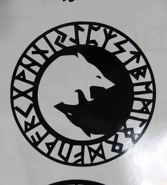 Fenrir Wolves Runes Viking | Die Cut Vinyl Sticker Decal