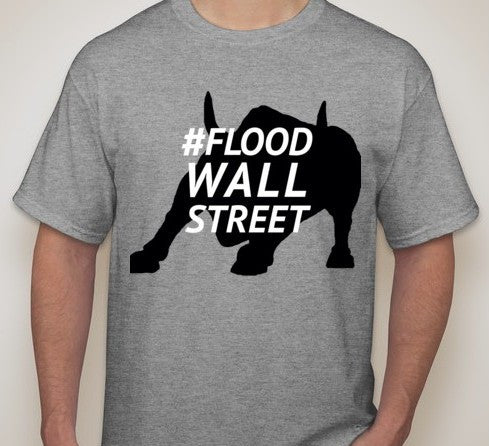 Flood Wall Street Occupy Bull T-shirt | Blasted Rat