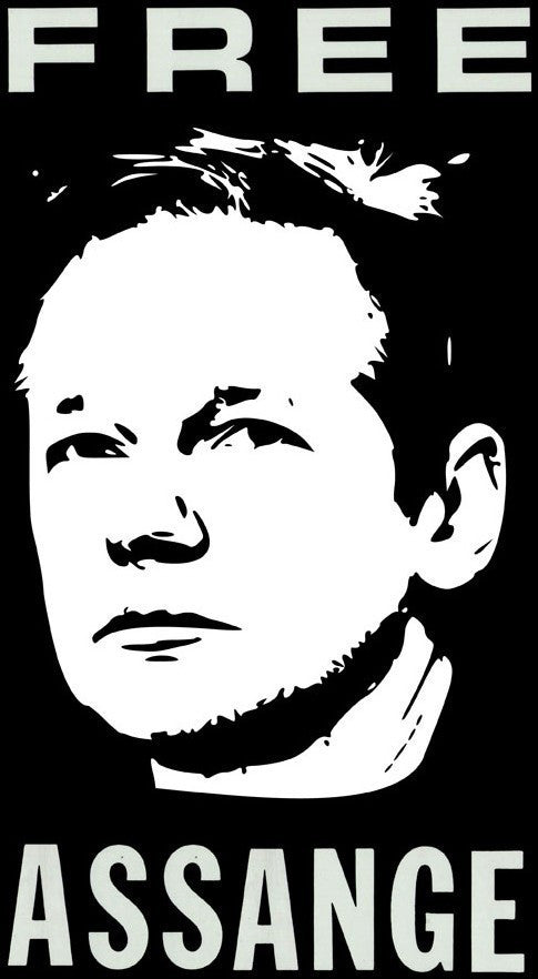 Free Assange - Julian Assange Die Cut Vinyl Sticker Decal